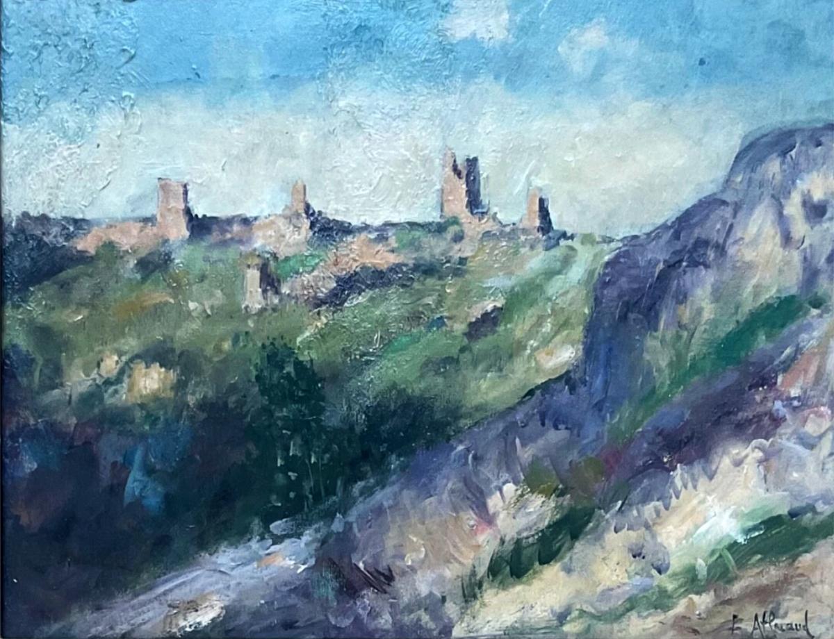 Peintres de l'école de Crozant Alluaud Eugène ALLUAUD Eugène - Les ruines de Crozant custom text
