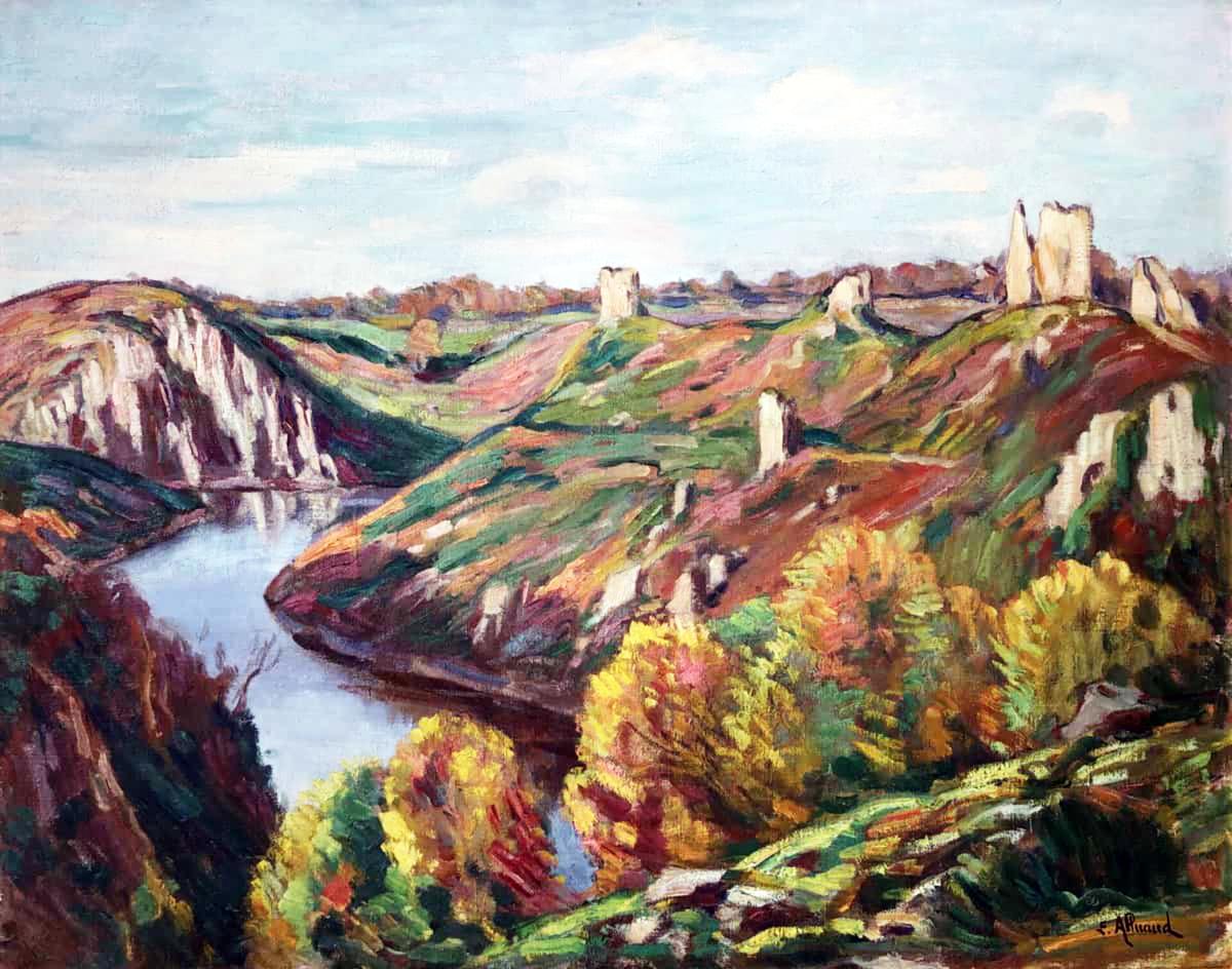 Peintres de l'école de Crozant Alluaud Eugène Alluaud Eugène - Ruines de Crozant custom text