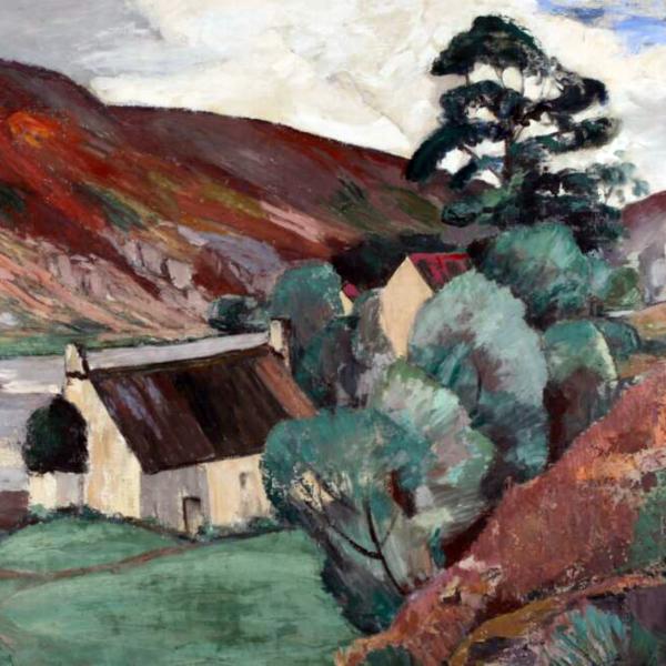 Peintres de l'école de Crozant Alluaud Eugène Alluaud Eugène - Le moulin Génétin sur la Creuse  custom text