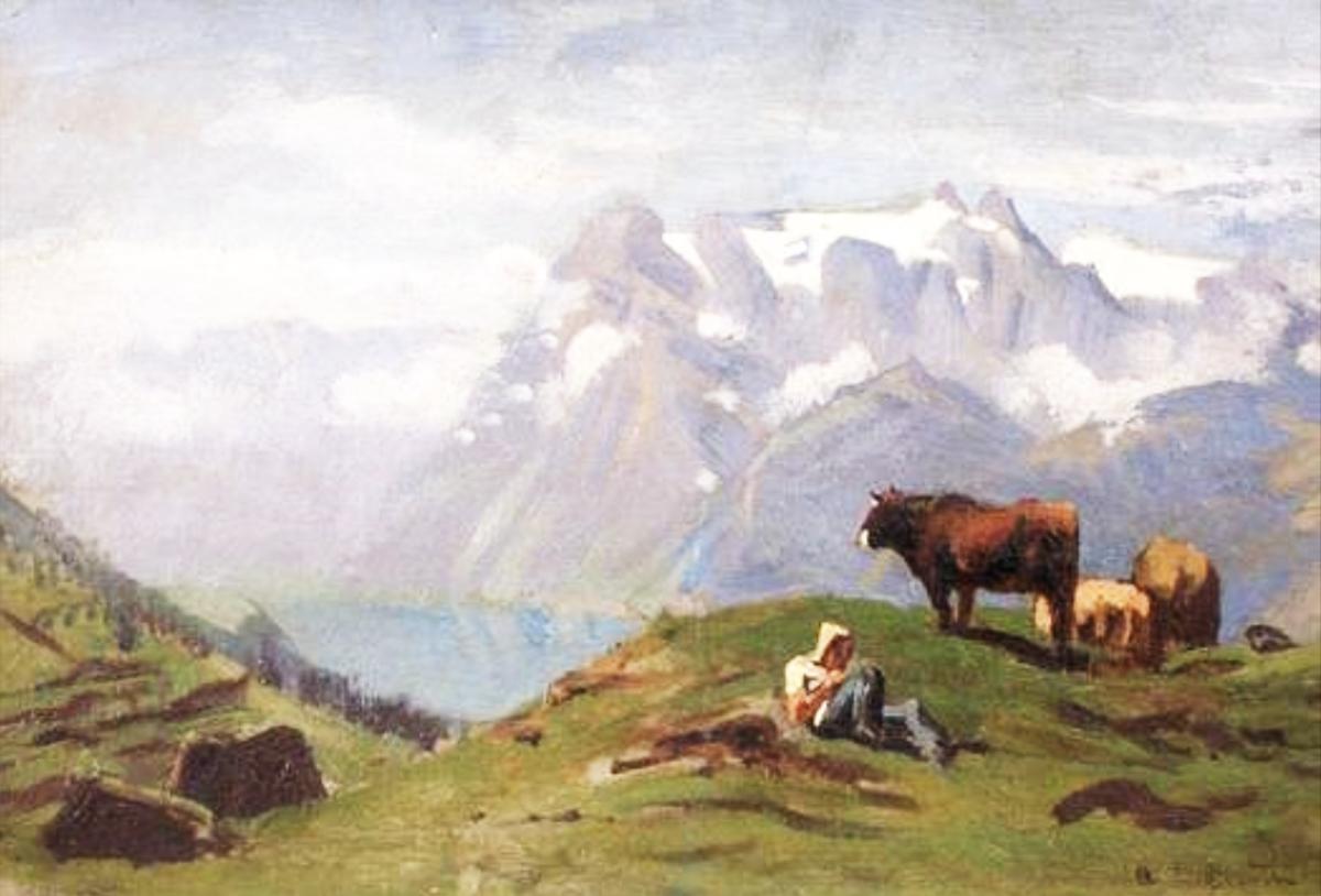 Peintres de l'école de Crozant Balmigère Paul Balmigere Paul - Cirque de Gavanie custom text