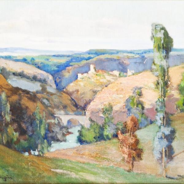 Peintres de l'école de Crozant Balmigère Paul Balmigere Paul - Paysage de Creuse custom text