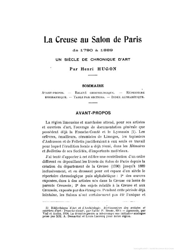 Peintres de l'école de Crozant Bilbiographie Peintres de la Creuse custom text