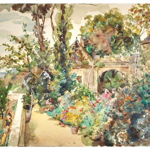 Peintres de l'école de Crozant Bracquemond Marie Jardin en terrasse couleur.jpg custom text