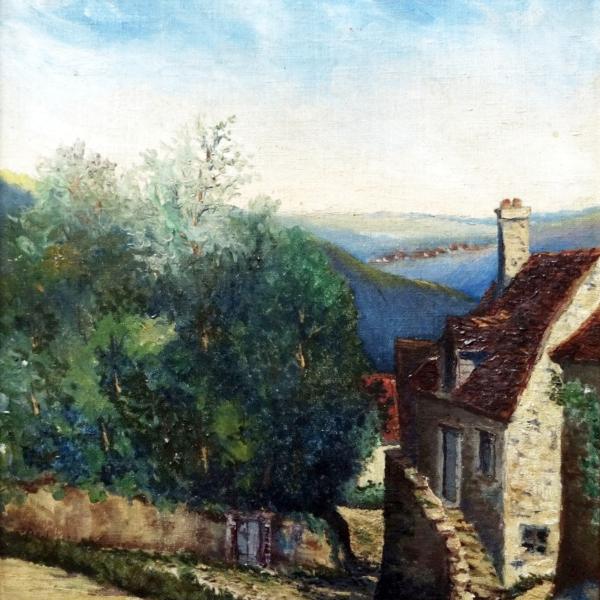 Peintres de l'école de Crozant Coulon Henri Henri Coulon - Village du Pin en Creuse custom text