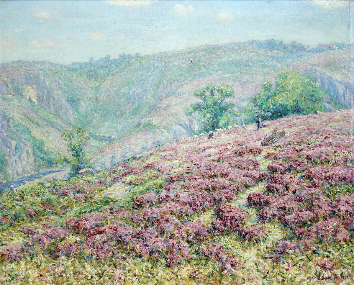 Peintres de l'école de Crozant Dewhurst Wynford Wynford Dewhurst - Paysage de Creuse custom text