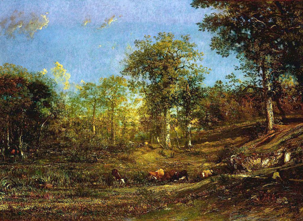 Peintres de l'école de Crozant Dupré Jules Jules Dupré - Vue sur les pâturages du Limousin custom text
