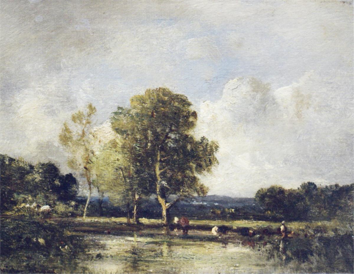 Peintres de l'école de Crozant Dupré Léon-Victor Léon-Victor Dupré - Paysage du Berry custom text