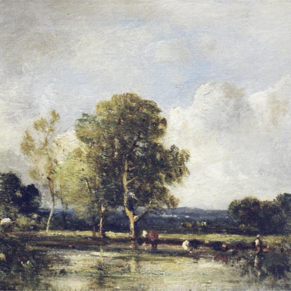 Peintres de l'école de Crozant Dupré Léon-Victor Léon-Victor Dupré - Paysage du Berry custom text