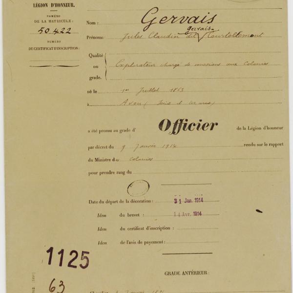 Peintres de l'école de Crozant Documents Jules Gervais-Courtellemont - Légion d'honneur custom text