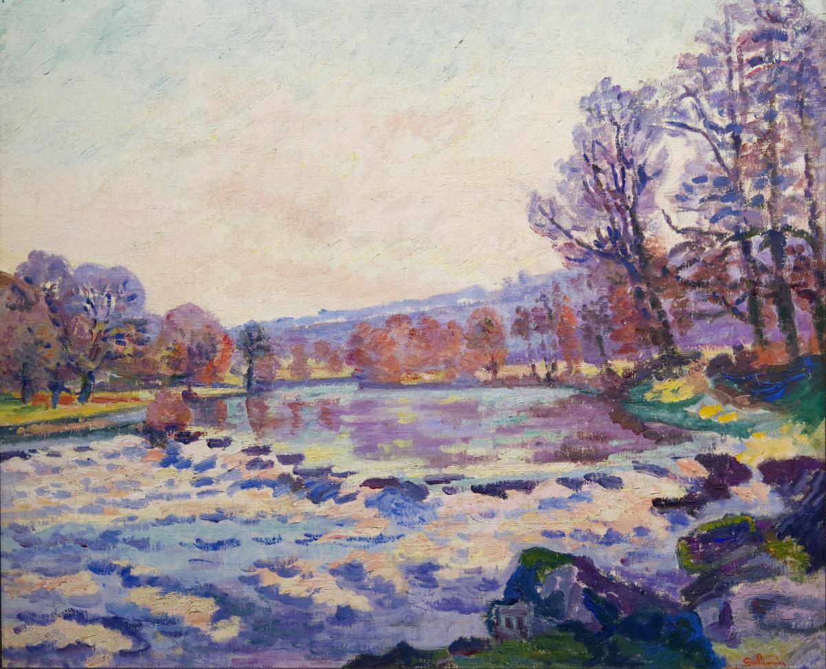 Peintres de l'école de Crozant Guillaumin Armand Armand Guillaumin - L'hiver sur la Creuse custom text
