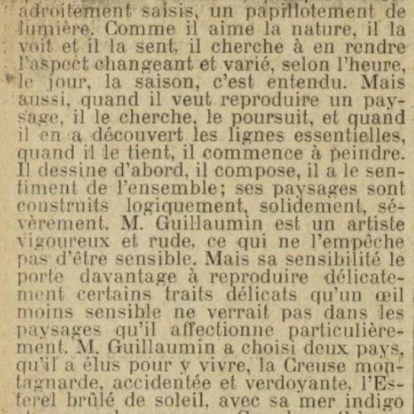 Peintres de l'école de Crozant Documents Excelsior, 26 nov. 1913 (suite) custom text