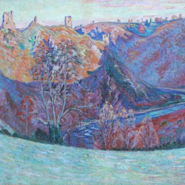 Peintres de l'école de Crozant Guillaumin Armand Armand Guillaumin - La Creuse et les ruines de Crozant custom text