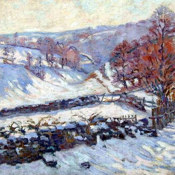 Peintres de l'école de Crozant Guillaumin Armand GUILLAUMIN Armand - paysage de neige custom text