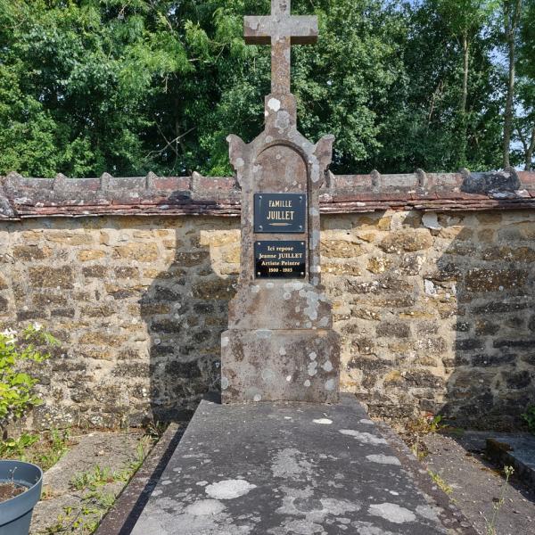 Peintres de l'école de Crozant Documents Tombe de Jeanne Juillet custom text