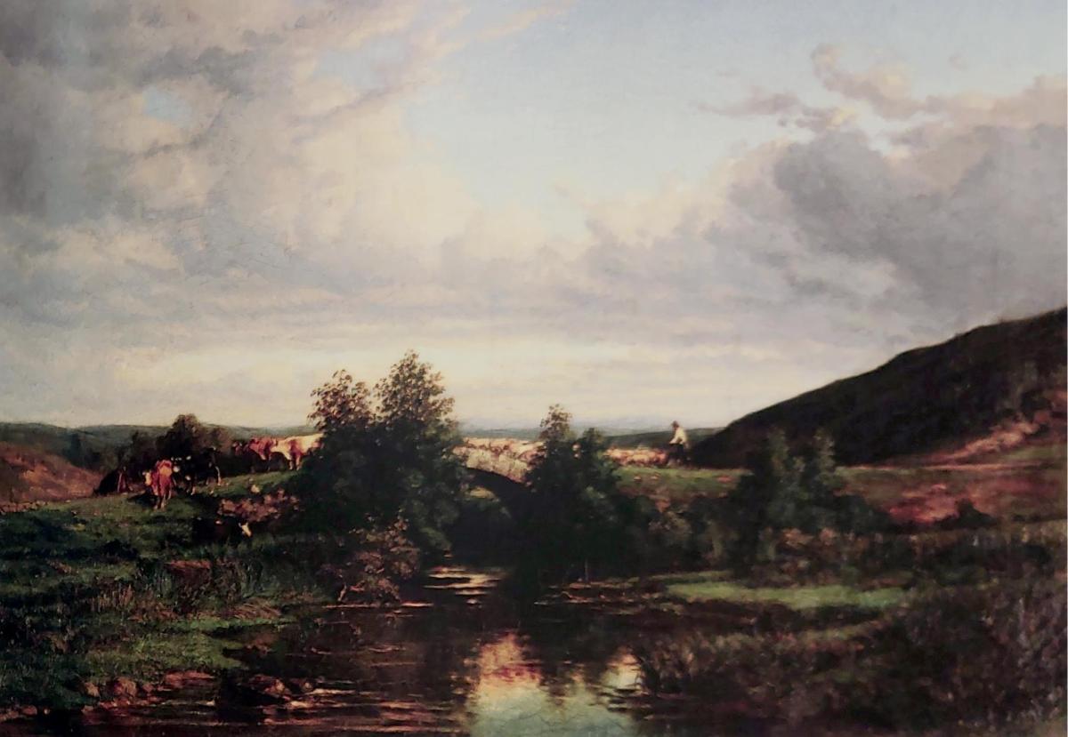 Peintres de l'école de Crozant Le Gentile Victor Victor Le Gentile - Pont de la Gosne sur le Thaurion custom text