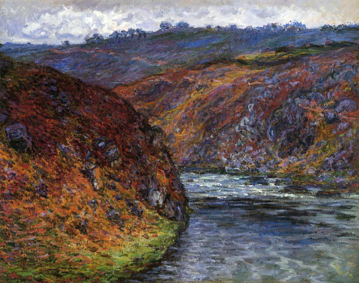 Peintres de l'école de Crozant Monet Claude Claude Monet - Les eaux semblantes, temps sombre custom text