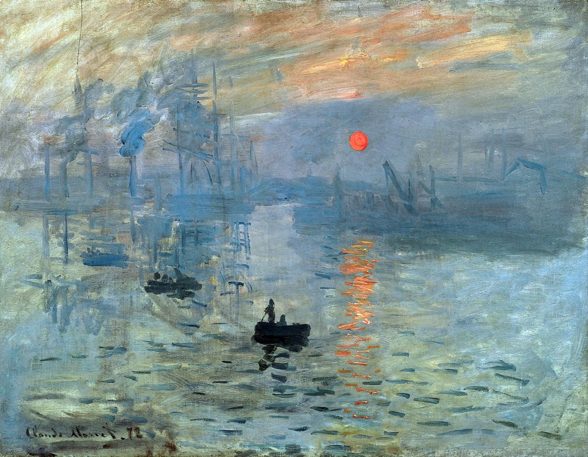 Peintres de l'école de Crozant Monet Claude Claude Monet - Impression, soleil levant custom text
