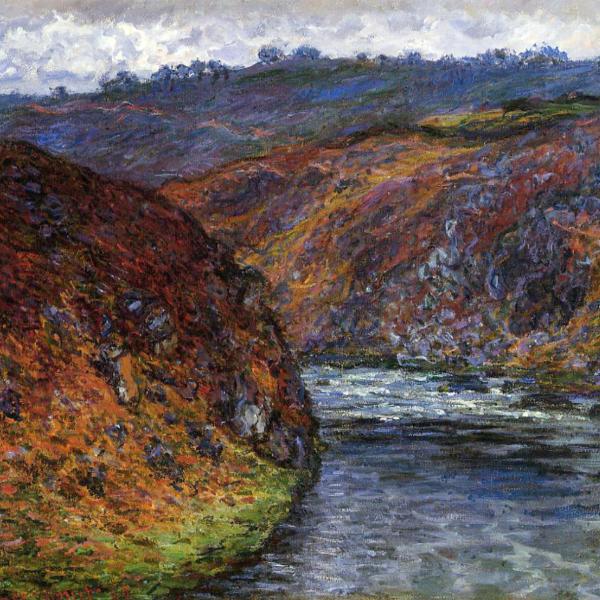 Peintres de l'école de Crozant Monet Claude Claude Monet - Les eaux semblantes, temps sombre custom text