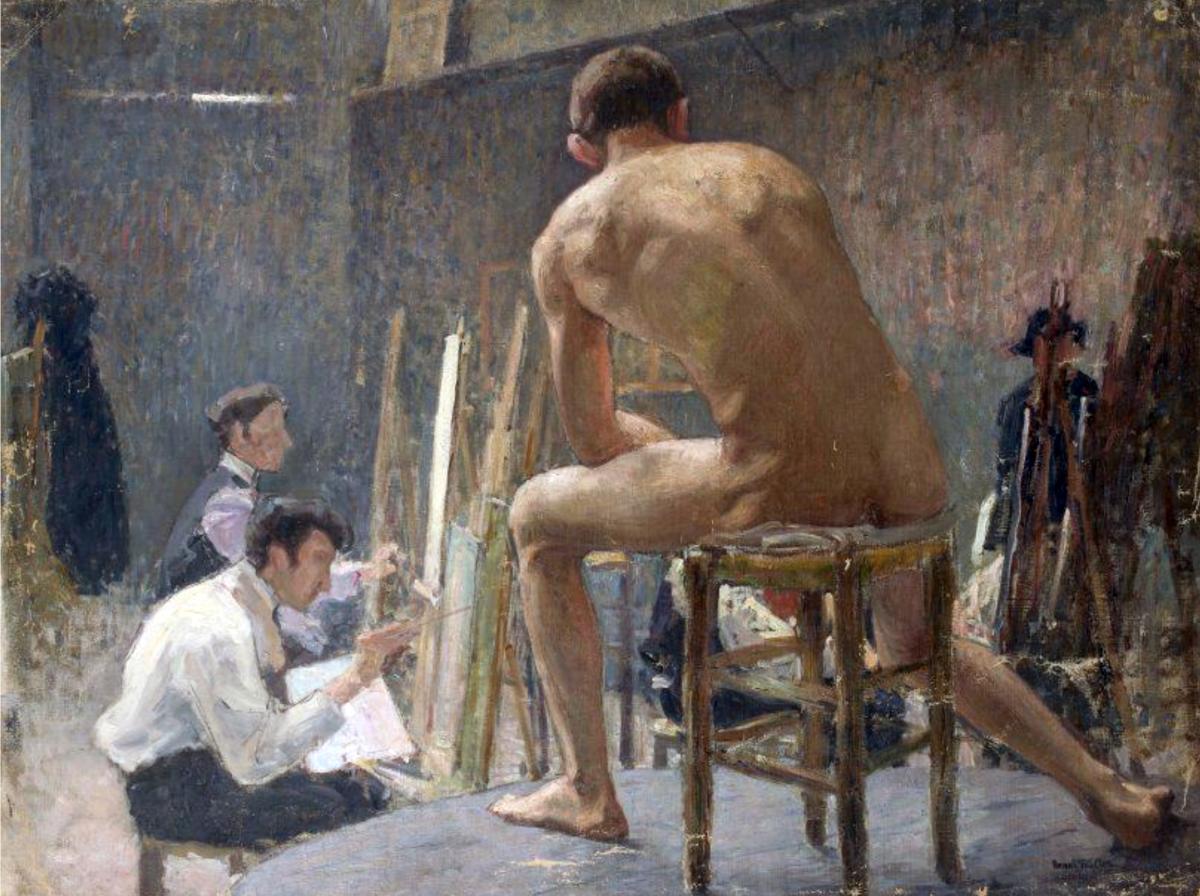 Peintres de l'école de Crozant Pailler Henri Henri Pailler -   L'atelier Léon Bonnat custom text