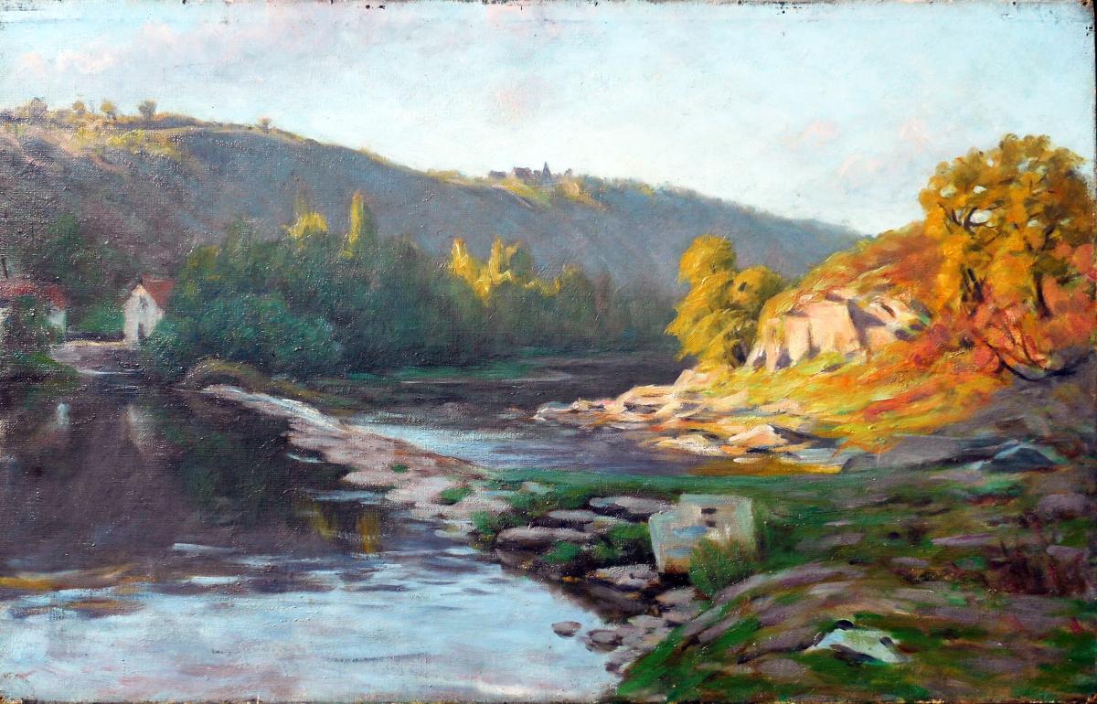 Peintres de l'école de Crozant Pailler Henri Henri Pailler - Moulin de la Prune custom text