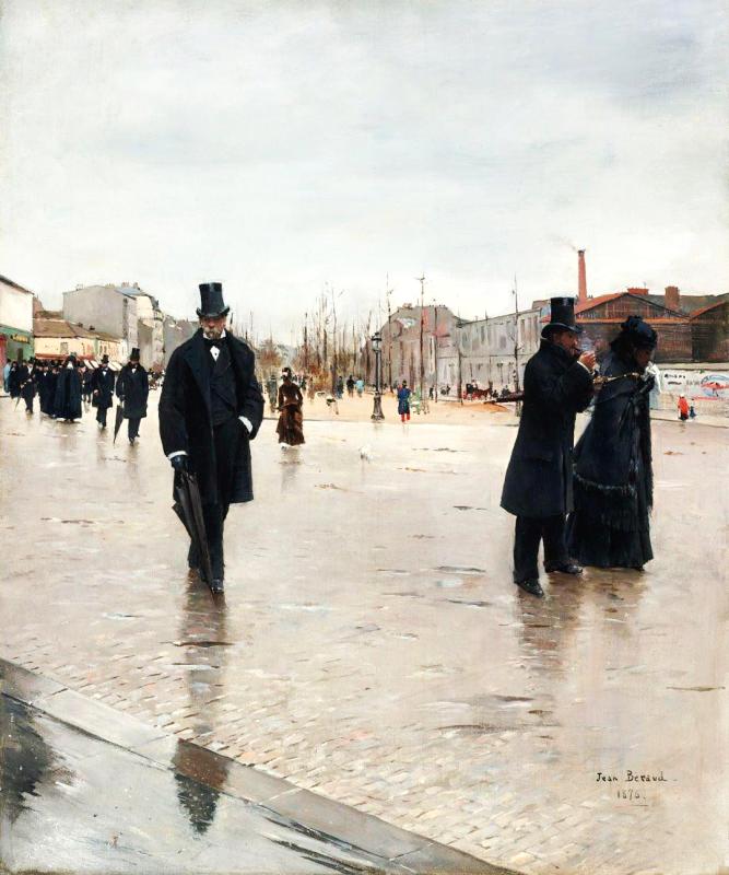 Peintres de l'école de Crozant Béraud Jean Jean Béraud - Le retour de l'enterrement custom text