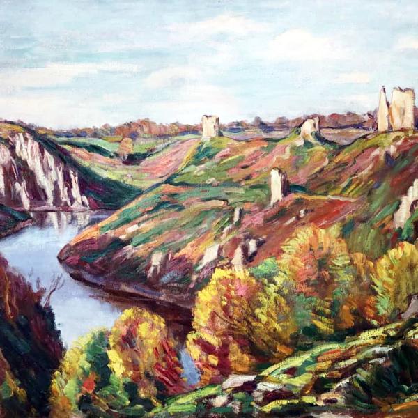Peintres de l'école de Crozant Alluaud Eugène Alluaud Eugène - Ruines de Crozant custom text