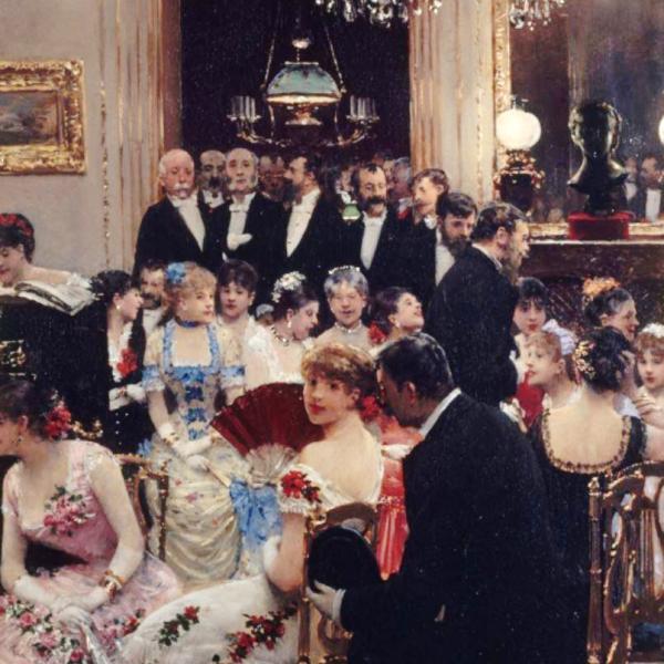 Peintres de l'école de Crozant Béraud Jean Jean Béraud. La soirée autour du piano custom text