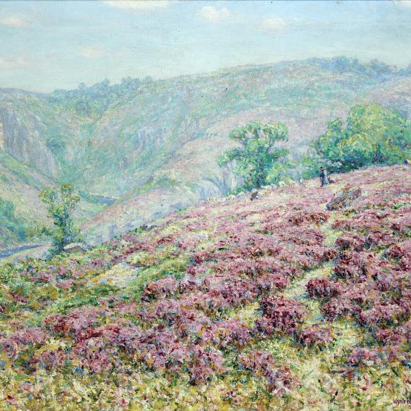 Peintres de l'école de Crozant Dewhurst Wynford Wynford Dewhurst - Paysage de Creuse custom text