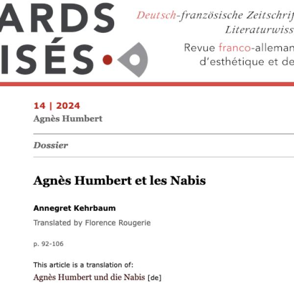 Peintres de l'école de Crozant Documents Agnès Humbert et les Nabis custom text
