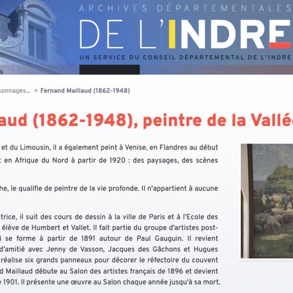 Peintres de l'école de Crozant Documents Archives de l'Indre - Fernand Maillaud custom text