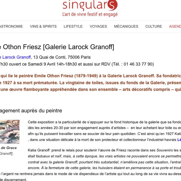 Peintres de l'école de Crozant Documents Exposition : Emile Othon Friesz custom text
