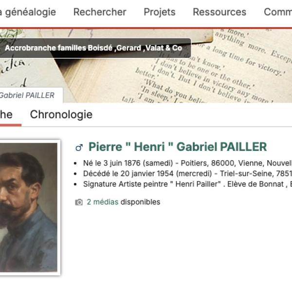 Peintres de l'école de Crozant Documents Généanet - Henri Pailler custom text