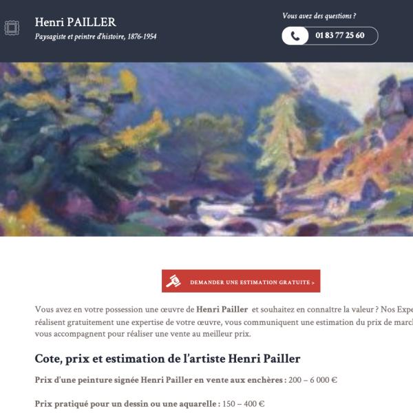 Peintres de l'école de Crozant Documents Cote, prix et estimation de l’artiste Henri Pailler custom text