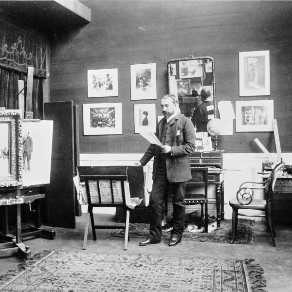 Peintres de l'école de Crozant Documents Jean Béraud dans son atelier custom text
