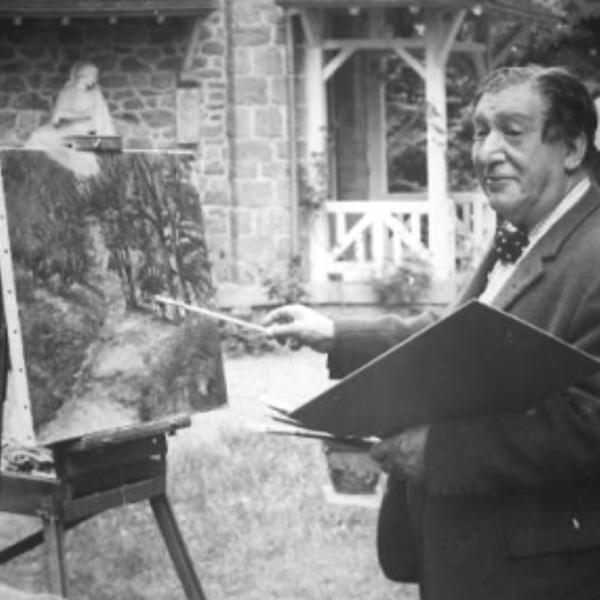 Peintres de l'école de Crozant Documents Joseph Teillet - Devant la villa Roca à Crozant custom text