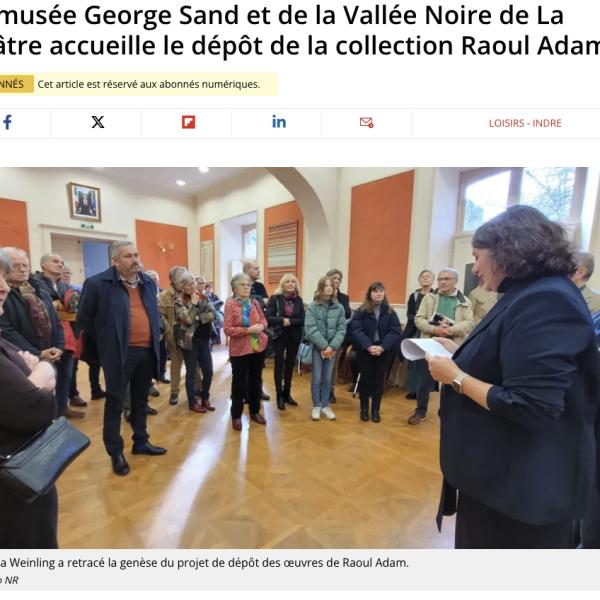 Peintres de l'école de Crozant Documents Le musée George Sand et de la Vallée Noire de La Châtre accueille le dépôt de la collection Raoul Adam custom text