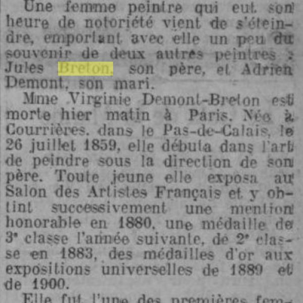 Peintres de l'école de Crozant Documents Comoedia, 11 janv. 1935, p. 1/6 custom text