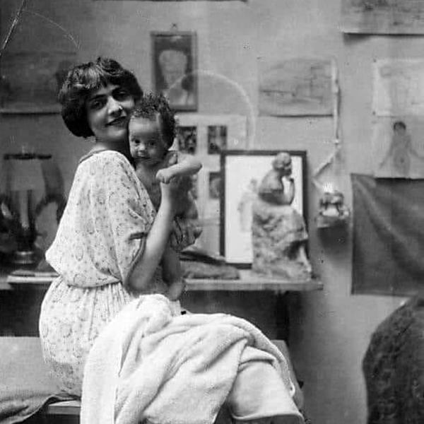 Peintres de l'école de Crozant Documents Suzanne Valadon et Maurice bébé custom text