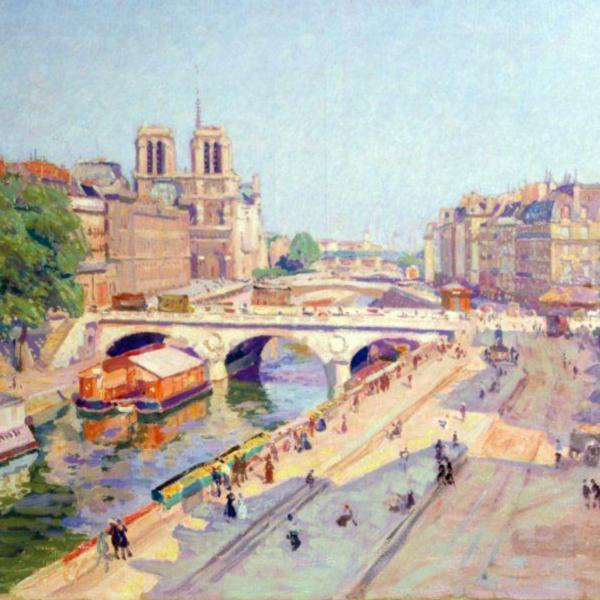 Peintres de l'école de Crozant Pailler Henri Henri Pailler - Le Quai des Grands Augustins custom text