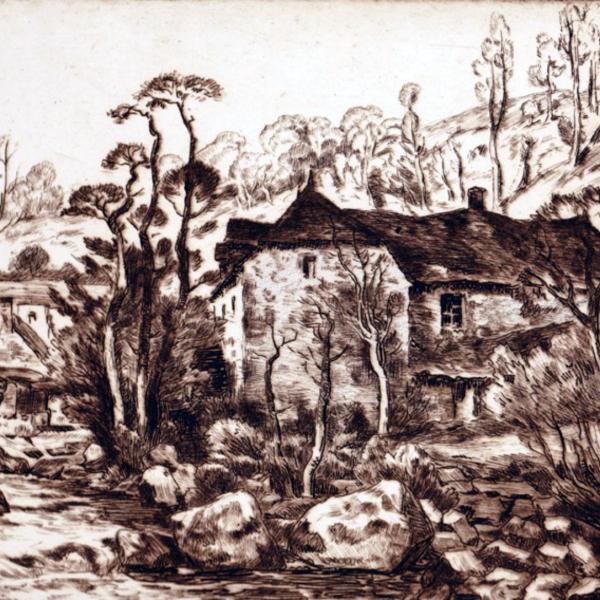 Peintres de l'école de Crozant Pailler Henri Henri Pailler - Moulin de la Folie custom text
