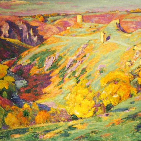 Peintres de l'école de Crozant Smith Alfred Alfred Smith - Crozant, La Sédelle en octobre custom text