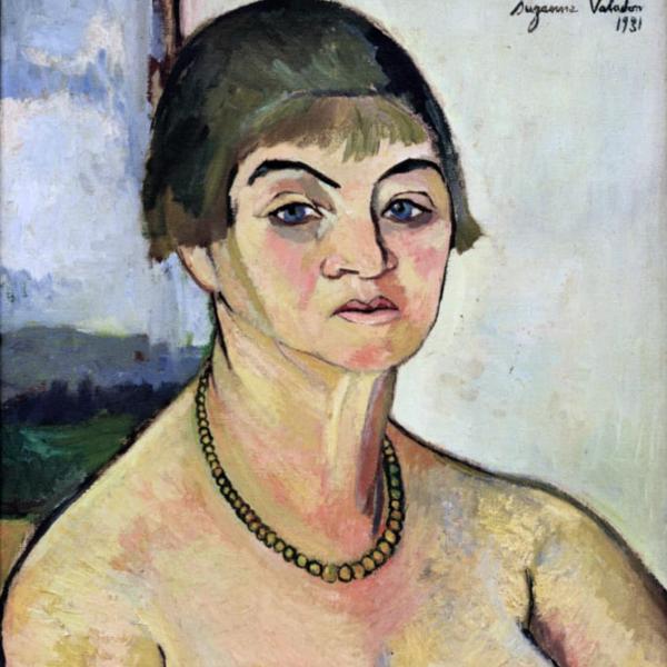 Peintres de l'école de Crozant Valadon Suzanne Suzanne Valadon - Autoportrait aux seins nus custom text