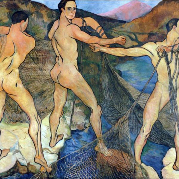 Peintres de l'école de Crozant Valadon Suzanne Suzanne Valadon - Le Lancement du filet custom text