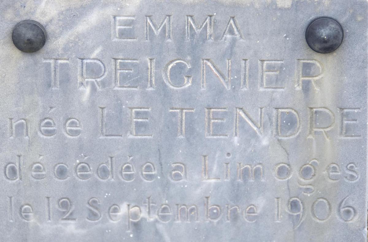 Peintres de l'école de Crozant Documents Tombe de Gaston Treignier custom text