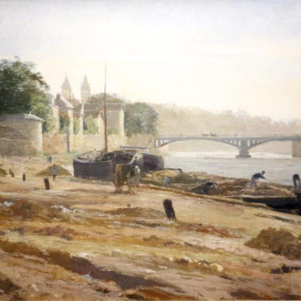 Peintres de l'école de Crozant Rouart Henri Henri Rouart - Le pont de Melun custom text
