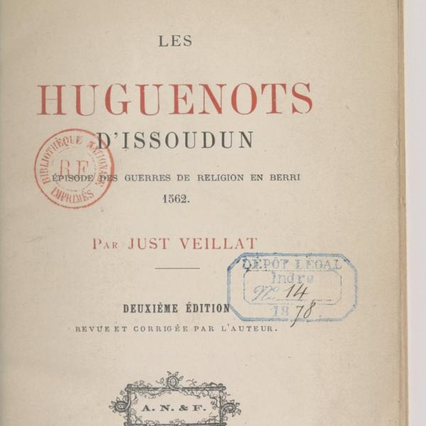 Peintres de l'école de Crozant Documents Just Veillat - Les Huguenots d'Issoudun custom text